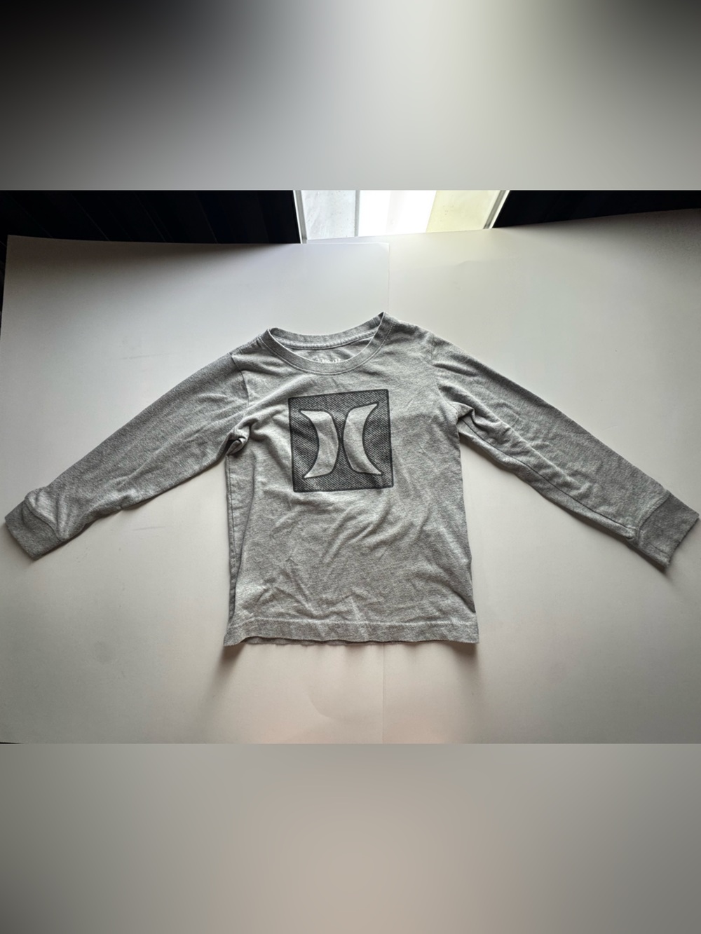 Hurley Kids' Gray Long-Sleeve Logo Tee